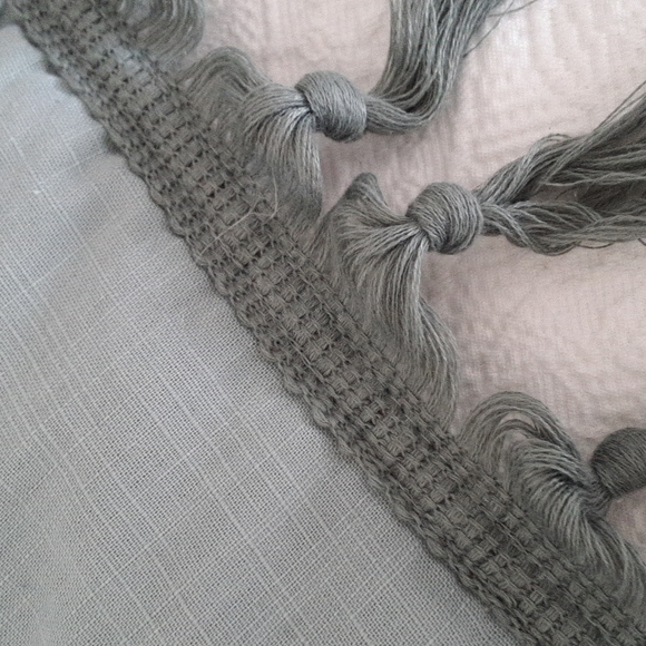 OPAL HOUSE COTTON TASSEL SIDE FRINGE EURO SHAM NEW - Picture 4 of 7